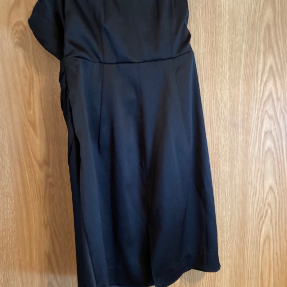 NWOT Express Little Black Dress Holiday Formal Strapless Satin Cocktail Sz 0 - Picture 3 of 12